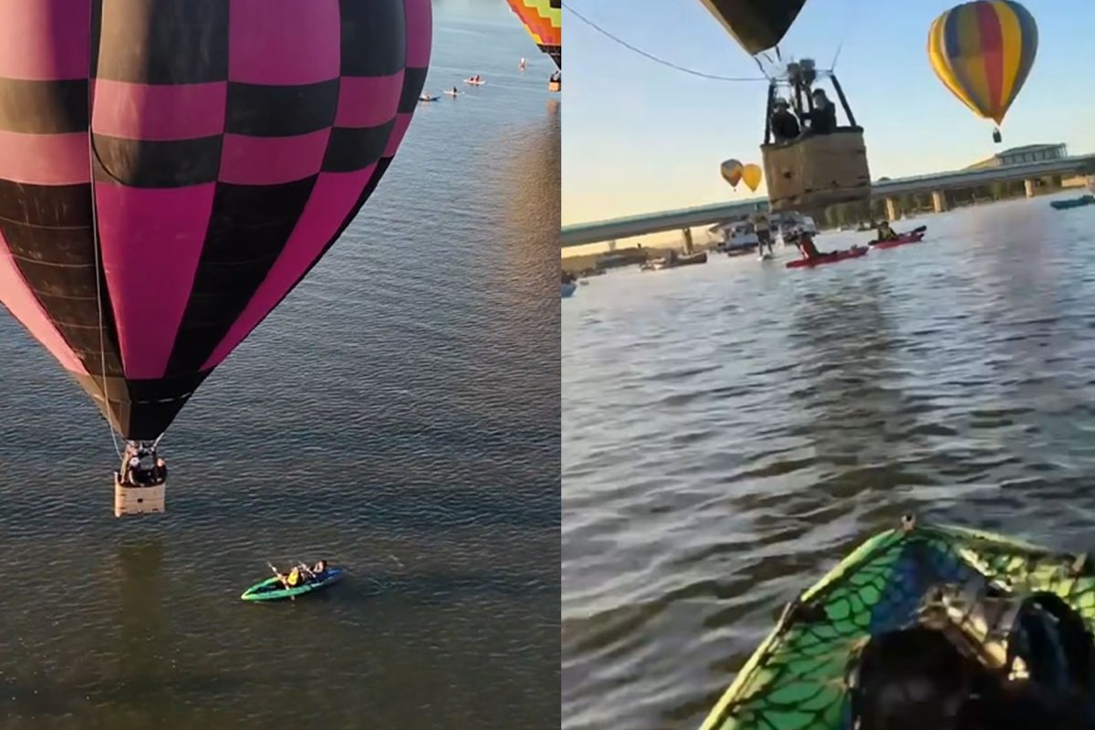 Canberran Kayaker VS Hot Air Balloon image